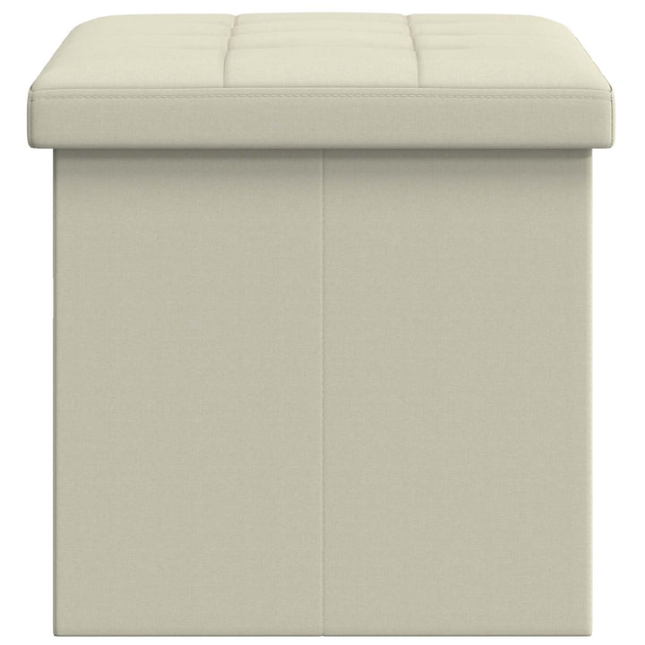 Foldbar opbevaringsbænk Hvid 180 kg 80 L 77 x 38 x 38 cm Linned