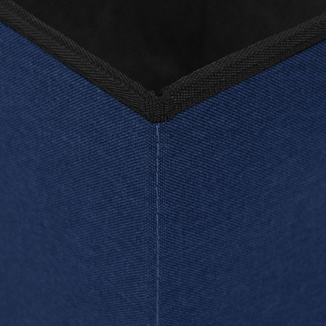 Foldbar opbevaringsbænk Blå 180 kg 80 L 77 x 38 x 38 cm Linned