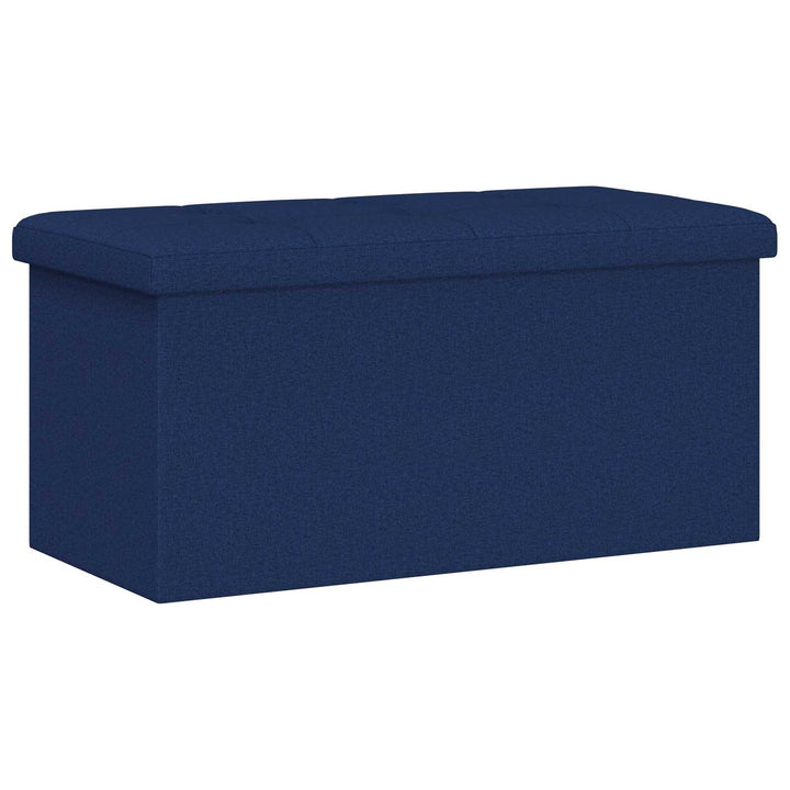 Foldbar opbevaringsbænk Blå 180 kg 80 L 77 x 38 x 38 cm Linned