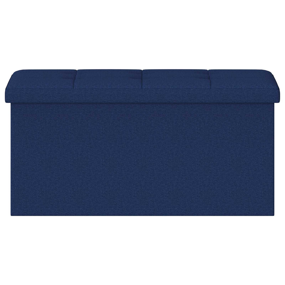Foldbar opbevaringsbænk Blå 180 kg 80 L 77 x 38 x 38 cm Linned