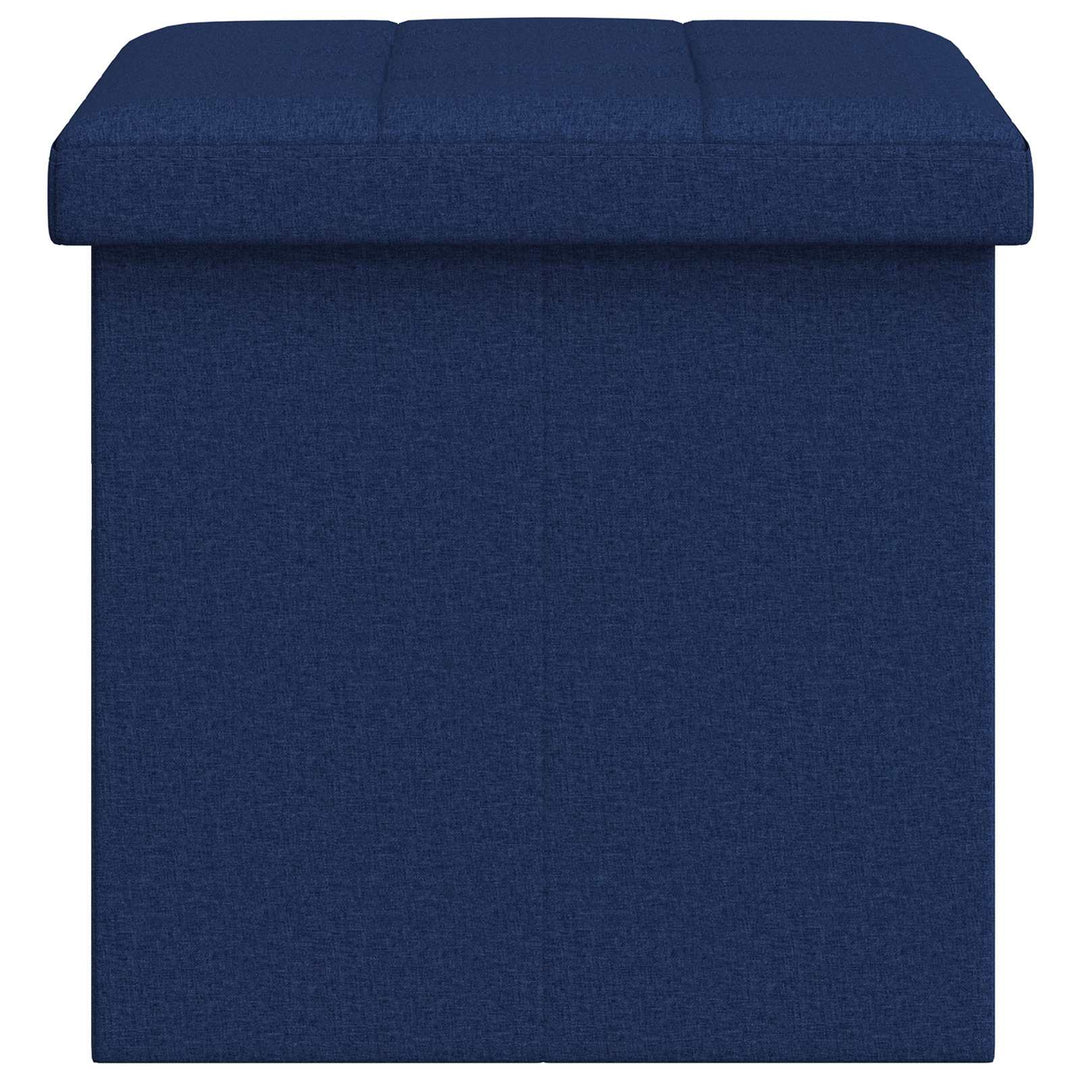 Foldbar opbevaringsbænk Blå 180 kg 80 L 77 x 38 x 38 cm Linned
