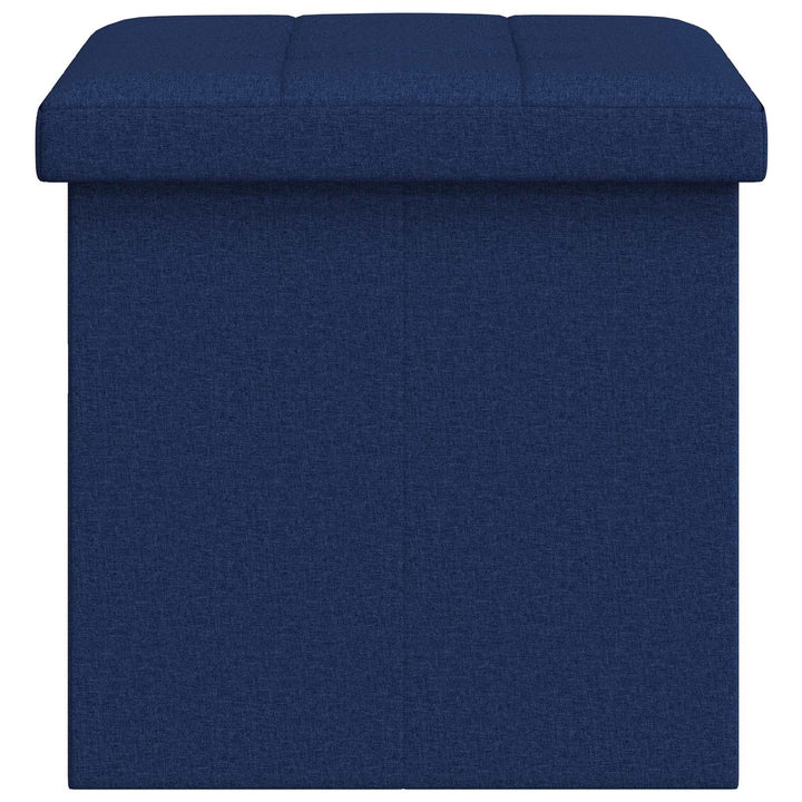 Foldbar opbevaringsbænk Blå 180 kg 80 L 77 x 38 x 38 cm Linned