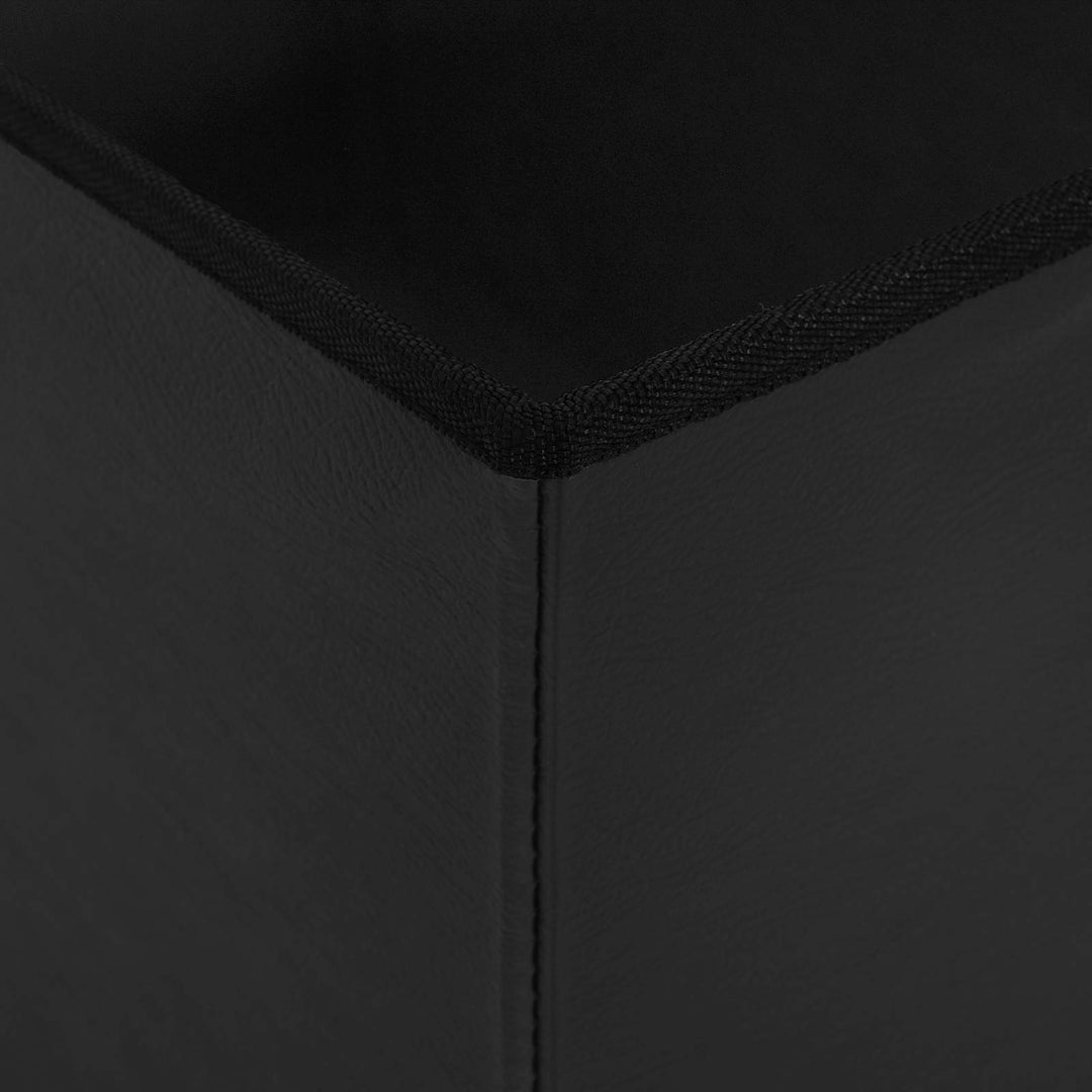 Foldbar opbevaringsbænk Sort 180 kg 80 L 77 x 38 x 38 cm PVC