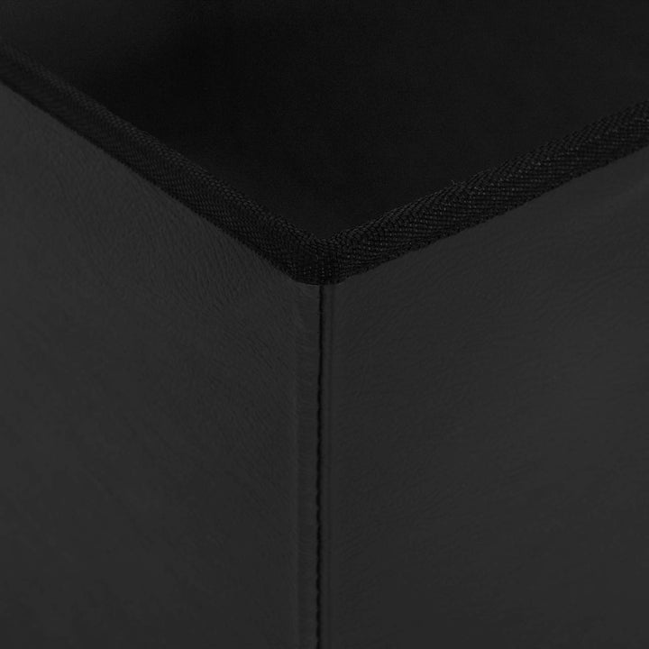 Foldbar opbevaringsbænk Sort 180 kg 80 L 77 x 38 x 38 cm PVC