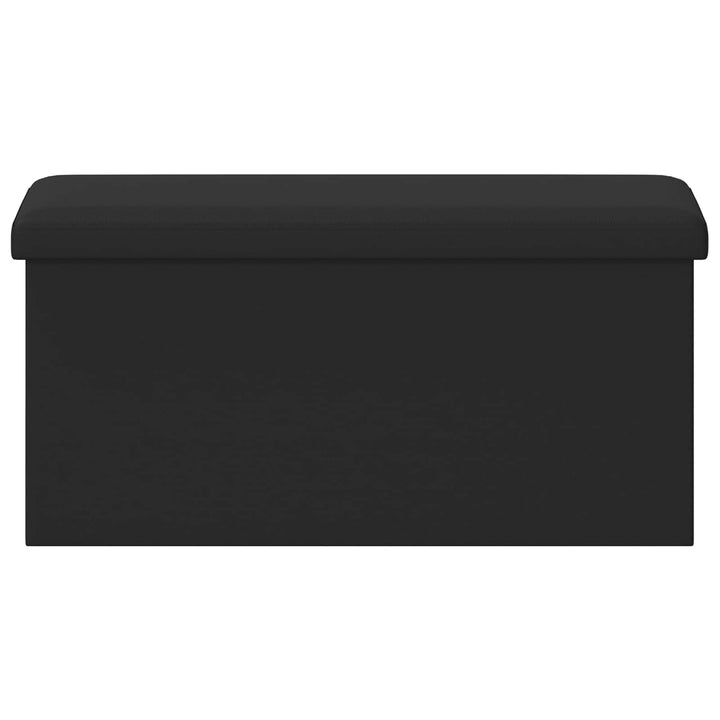 Foldbar opbevaringsbænk Sort 180 kg 80 L 77 x 38 x 38 cm PVC
