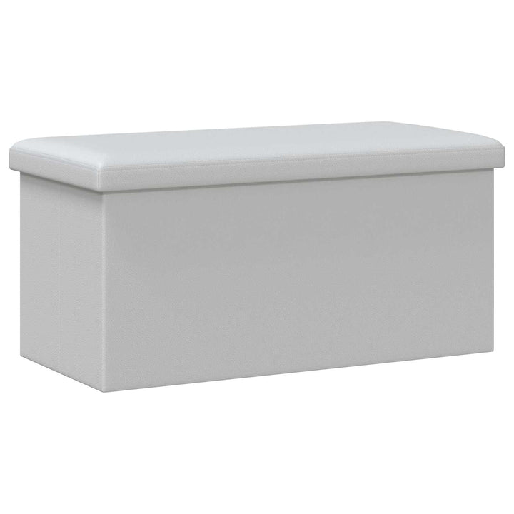 Foldbar opbevaringsbænk Hvid 180 kg 80 L 77 x 38 x 38 cm PVC