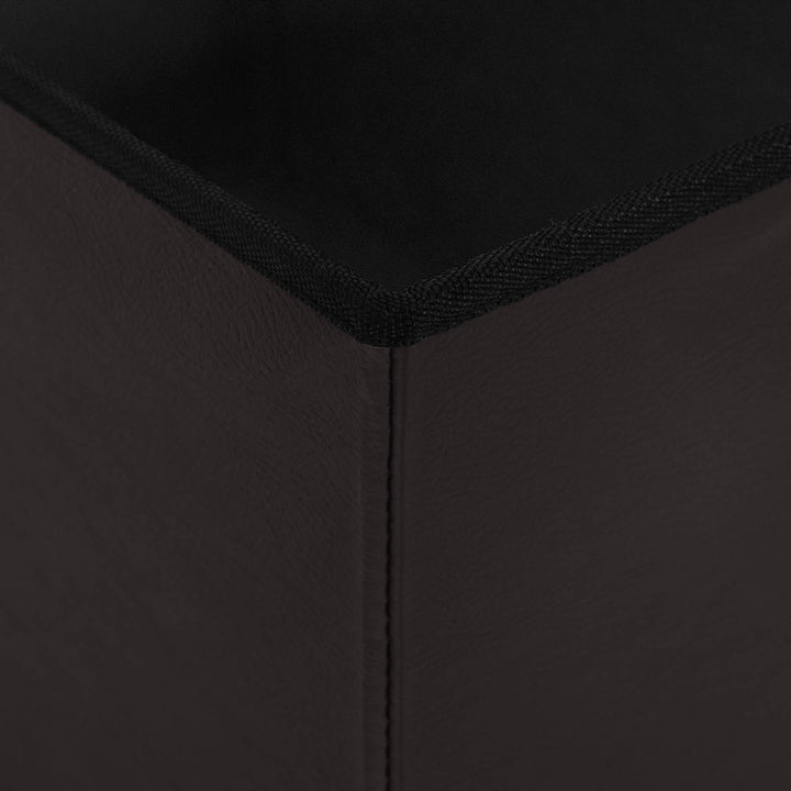 Foldbar opbevaringsbænk Brun 180 kg 80 L 77 x 38 x 38 cm PVC