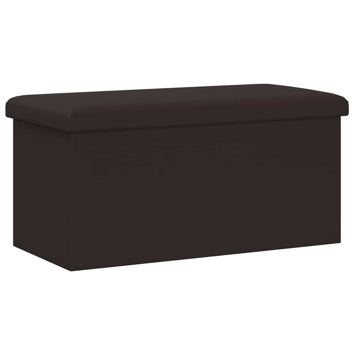 Foldbar opbevaringsbænk Brun 180 kg 80 L 77 x 38 x 38 cm PVC