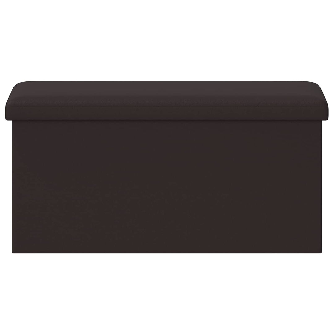 Foldbar opbevaringsbænk Brun 180 kg 80 L 77 x 38 x 38 cm PVC