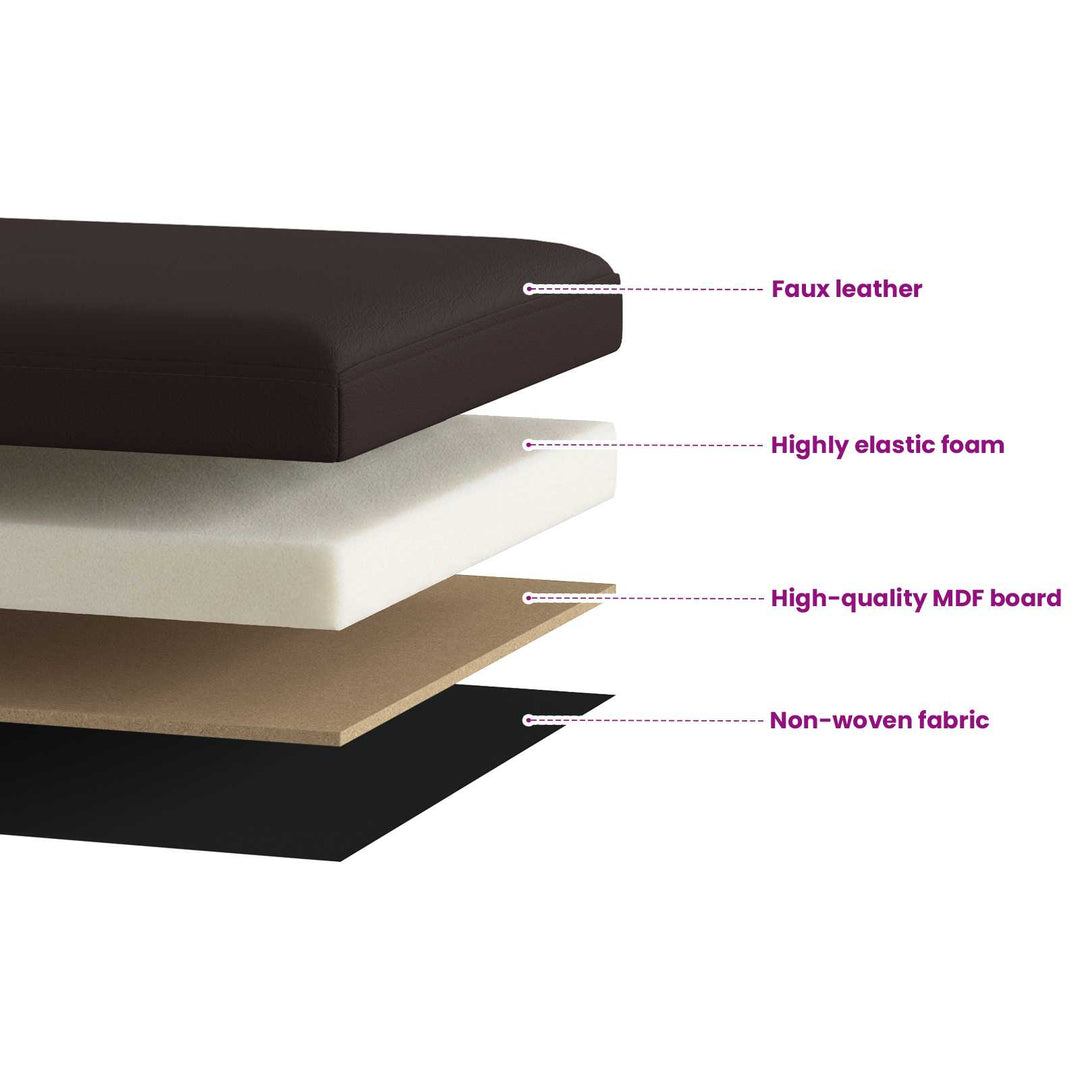 Foldbar opbevaringsbænk Brun 180 kg 80 L 77 x 38 x 38 cm PVC