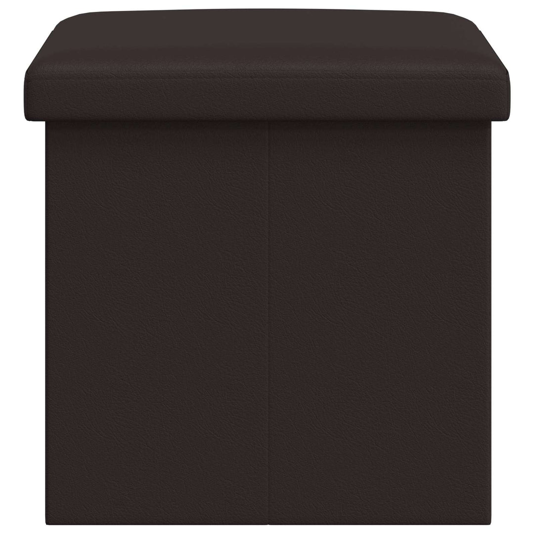 Foldbar opbevaringsbænk Brun 180 kg 80 L 77 x 38 x 38 cm PVC