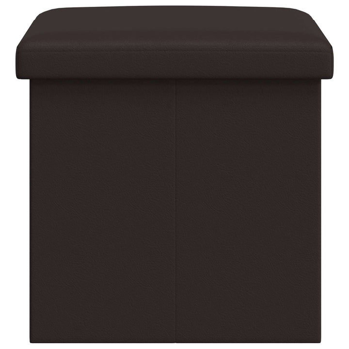 Foldbar opbevaringsbænk Brun 180 kg 80 L 77 x 38 x 38 cm PVC