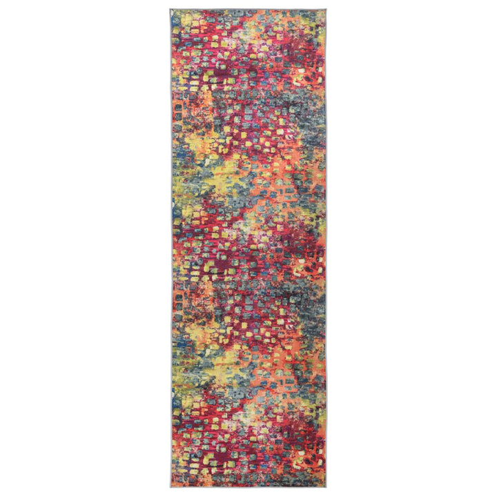 Tæppe Runner LESAKA farverig 50 x 400 cm Diamantvelour