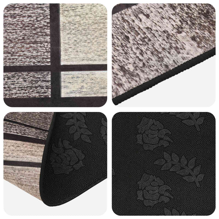 Tæppe Runner LESAKA Brun 80 x 300 cm Diamantvelour