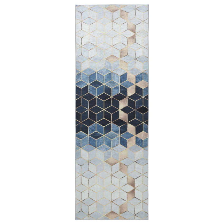 Tæppe Runner LESAKA Sølv 80 x 200 cm Diamantvelour