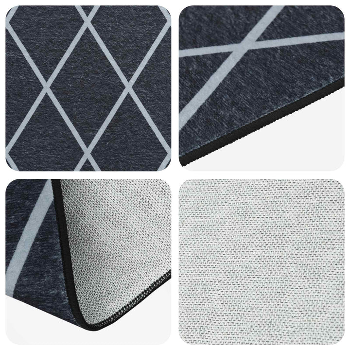 Tæppe Runner ORIZ 1150 gsm Sort mesh mønster
