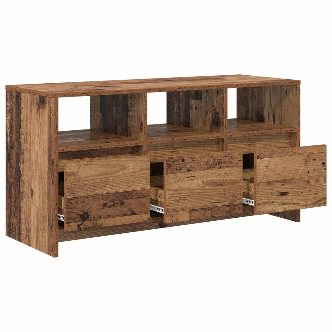 TV-skab 102 x 37,5 x 52,5 cm Egetræ Konstrueret træ