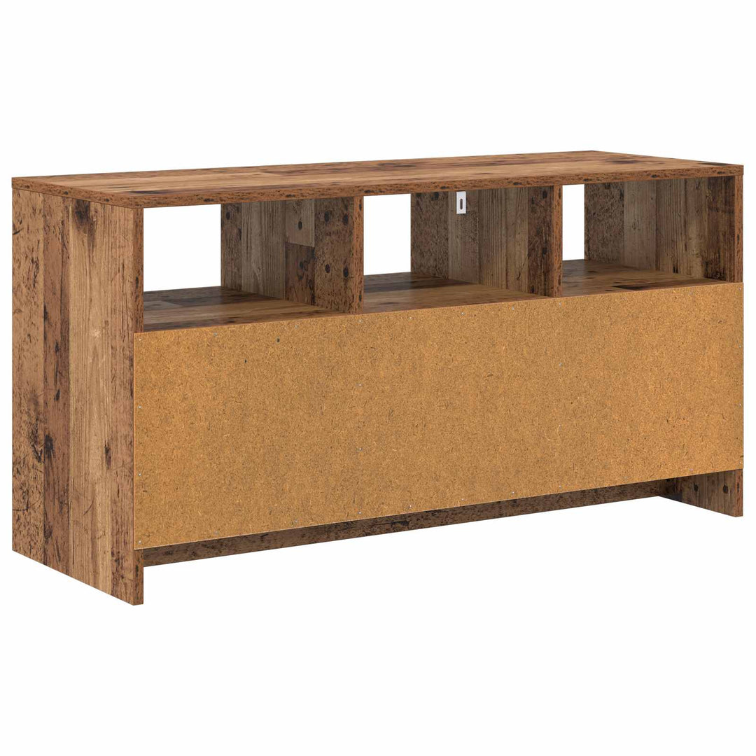 TV-skab 102 x 37,5 x 52,5 cm Egetræ Konstrueret træ