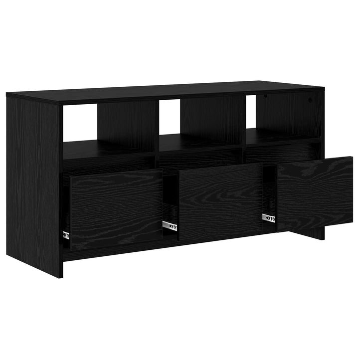 TV-skab 102 x 37,5 x 52,5 cm Sort eg Konstrueret træ