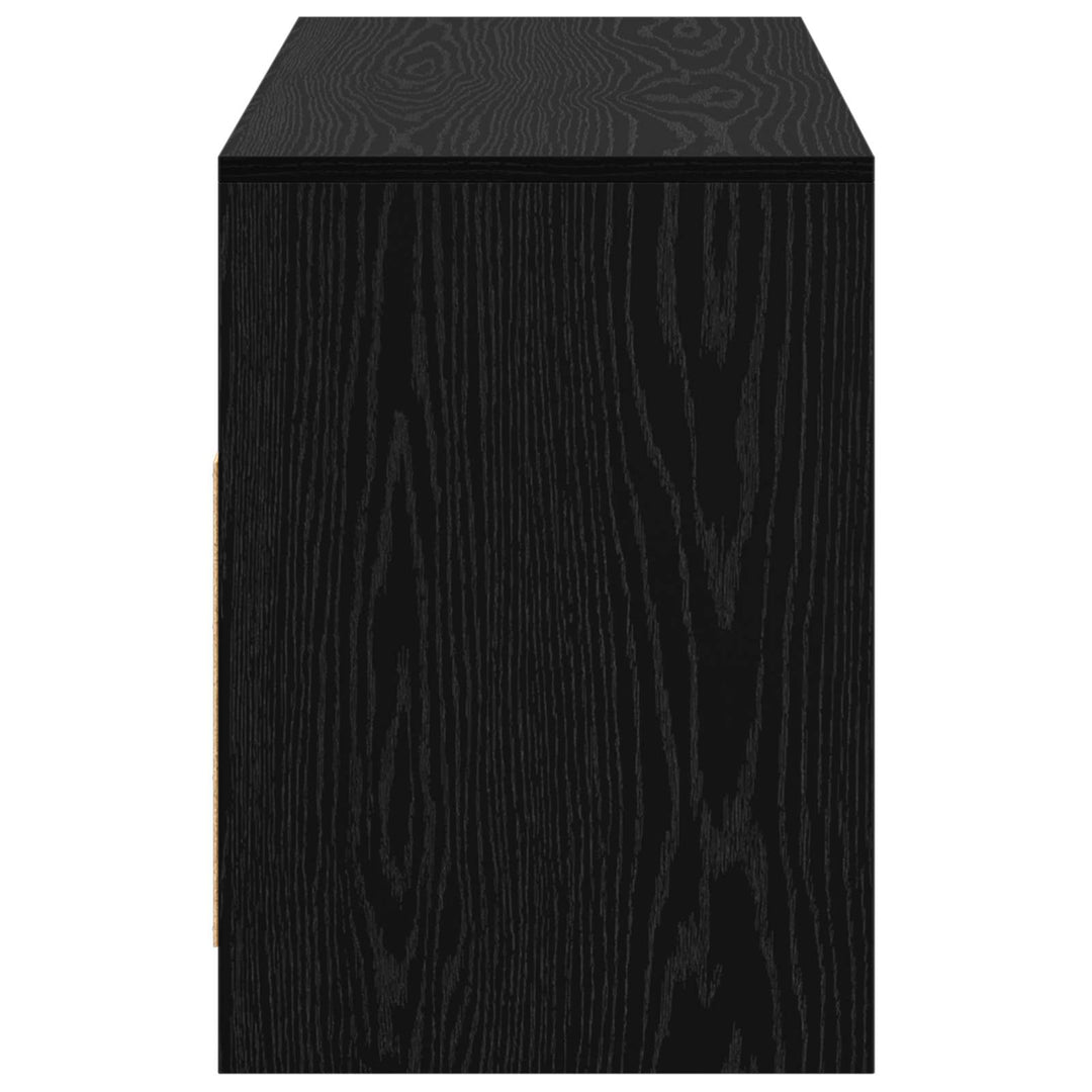 TV-skab 102 x 37,5 x 52,5 cm Sort eg Konstrueret træ