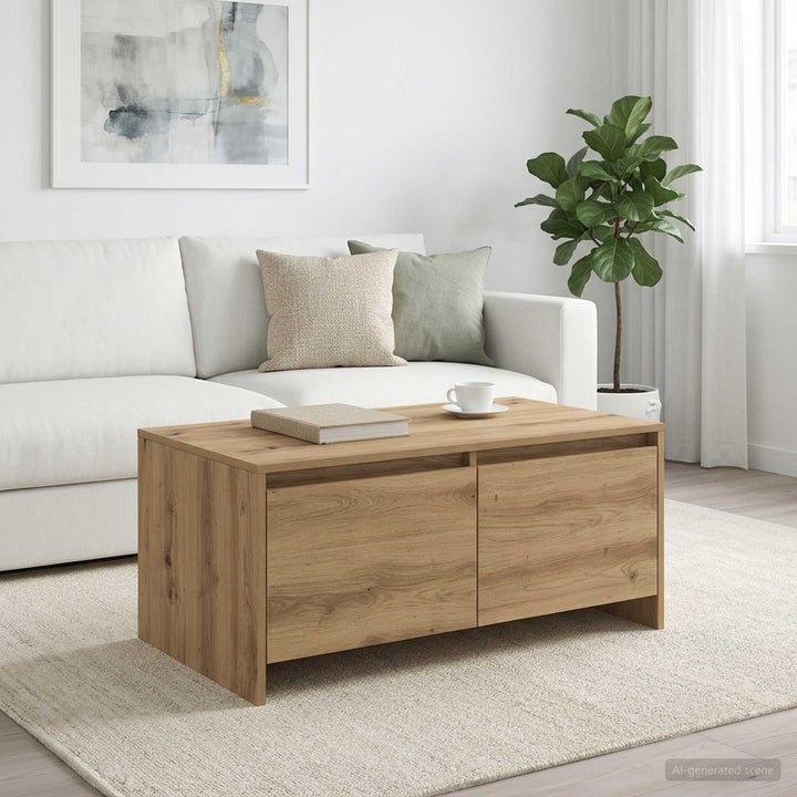 Sofabord Artisan-eg 90 x 50 x 41.5 cm Konstrueret træ