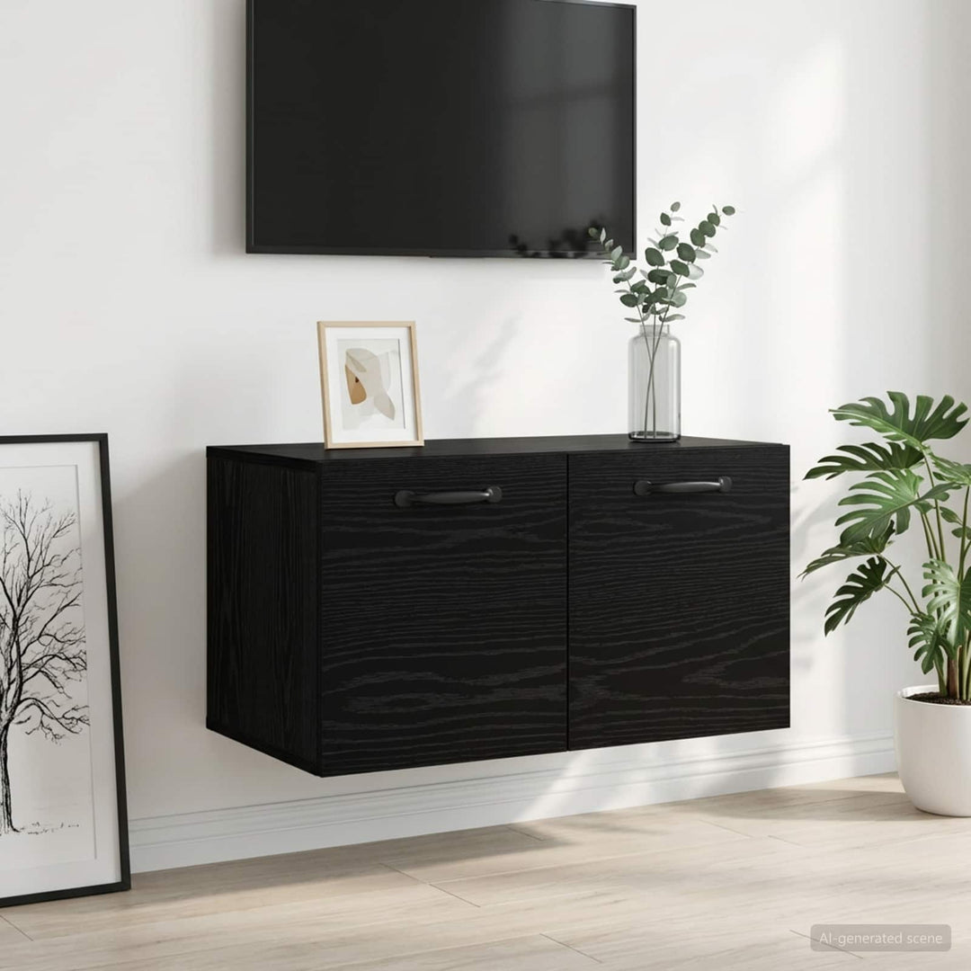 Vægskab 60 x 36,5 x 35 cm Konstrueret træ Sort eg