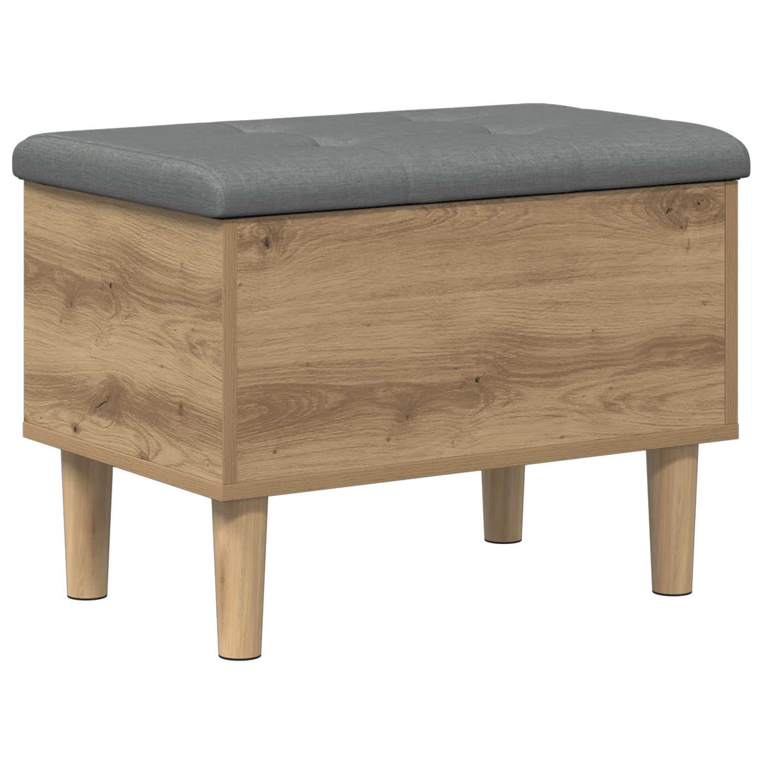 Opbevaringsbænk med pude Artisan-eg 62 x 42 x 46 cm