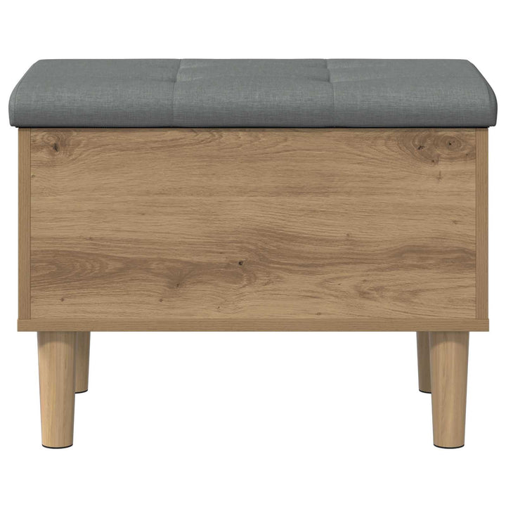 Opbevaringsbænk med pude Artisan-eg 62 x 42 x 46 cm