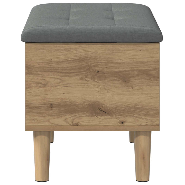 Opbevaringsbænk med pude Artisan-eg 62 x 42 x 46 cm