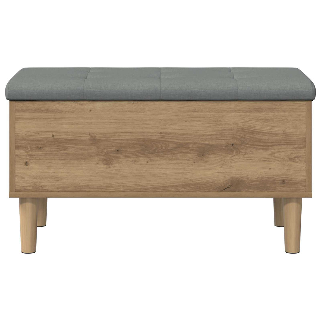 Opbevaringsbænk med pude Artisan-eg 82 x 42 x 46 cm