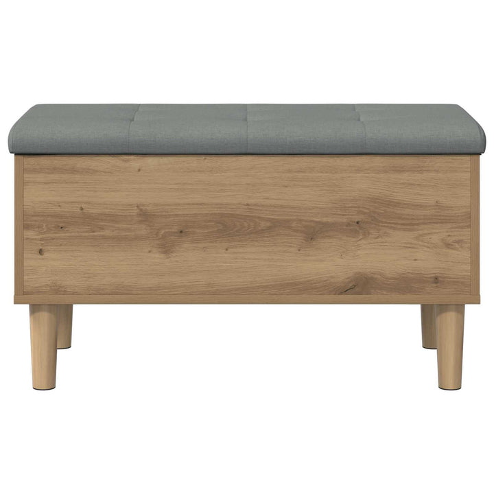 Opbevaringsbænk med pude Artisan-eg 82 x 42 x 46 cm