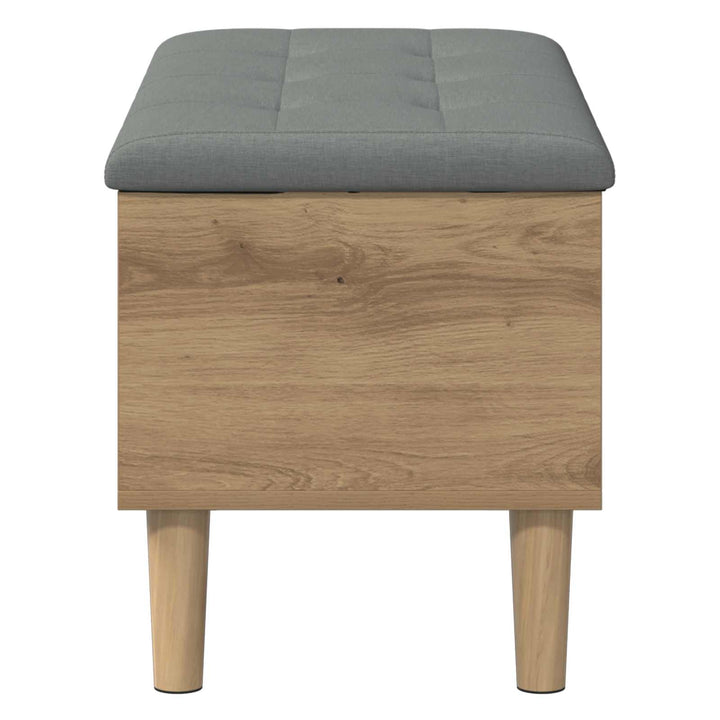 Opbevaringsbænk med pude Artisan-eg 82 x 42 x 46 cm
