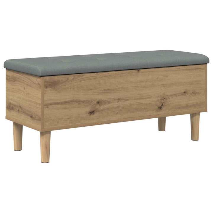 Opbevaringsbænk med pude Artisan-eg 102 x 42 x 46 cm