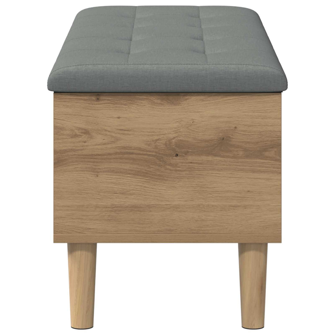 Opbevaringsbænk med pude Artisan-eg 102 x 42 x 46 cm