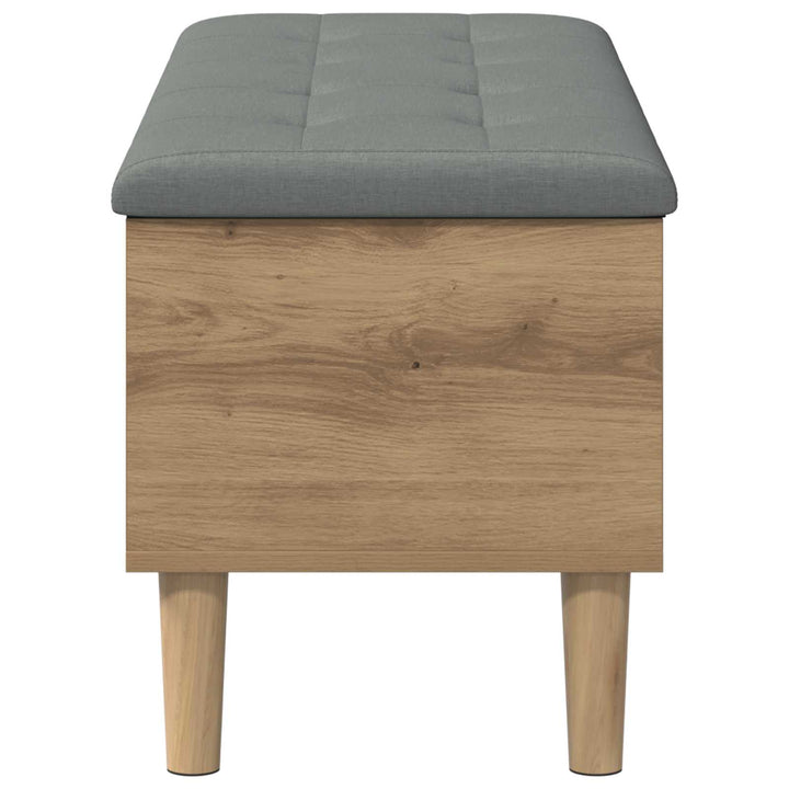 Opbevaringsbænk med pude Artisan-eg 102 x 42 x 46 cm