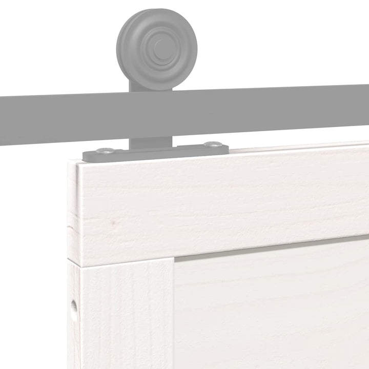 Ladedør Hvid 80 x 2,5 x 208 cm Massivt fyrretræ