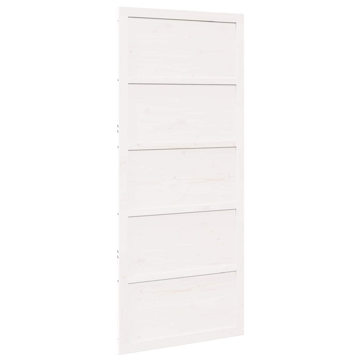 Ladedør Hvid 80 x 2,5 x 208 cm Massivt fyrretræ