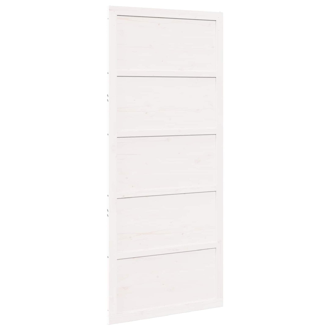 Ladedør Hvid 80 x 2,5 x 208 cm Massivt fyrretræ
