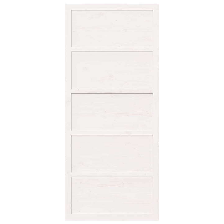 Ladedør Hvid 80 x 2,5 x 208 cm Massivt fyrretræ