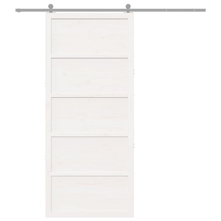 Ladedør Hvid 80 x 2,5 x 208 cm Massivt fyrretræ