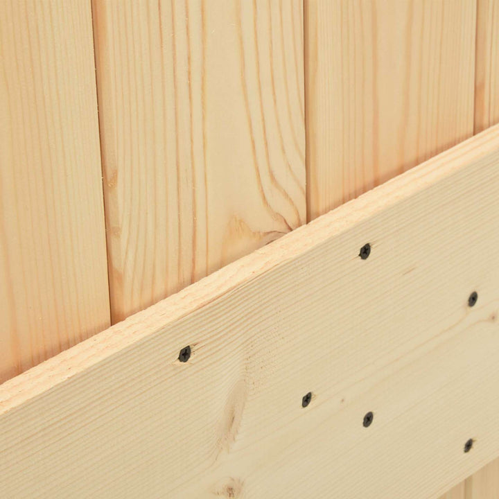 Skydedør 2 stk. 90 x 210 cm Massivt fyrretræ