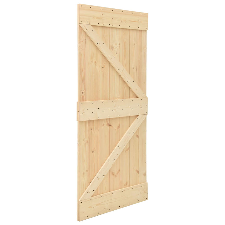 Skydedør 2 stk. 90 x 210 cm Massivt fyrretræ