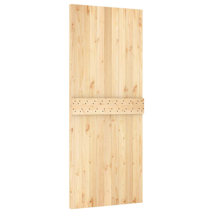 Skydedør Natur og hvid 85 x 210 cm Massivt Fyrretræ