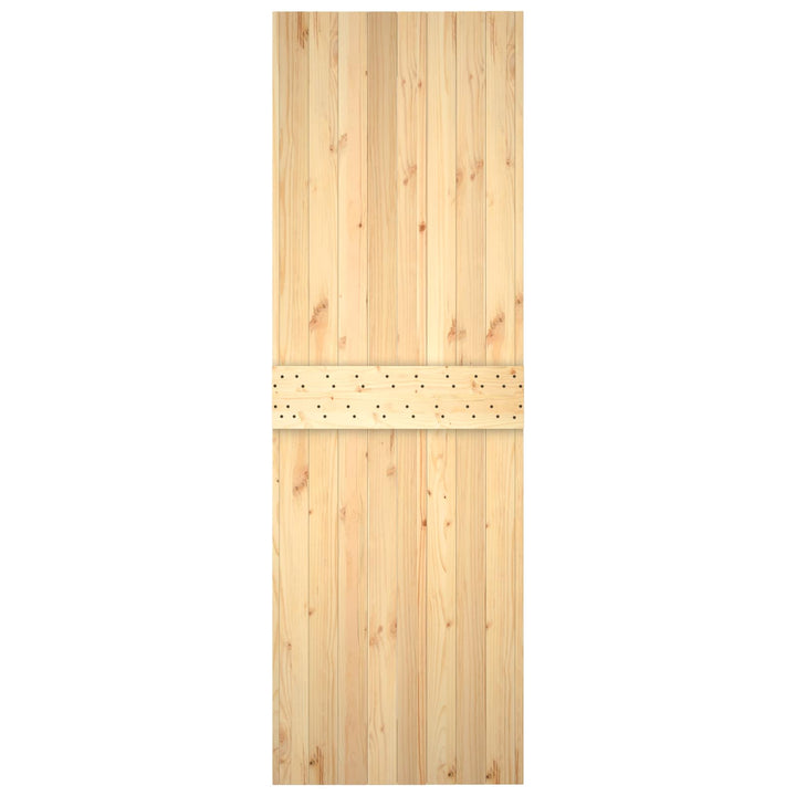 Skydedør Natur og hvid 70 x 210 cm Massivt Fyrretræ