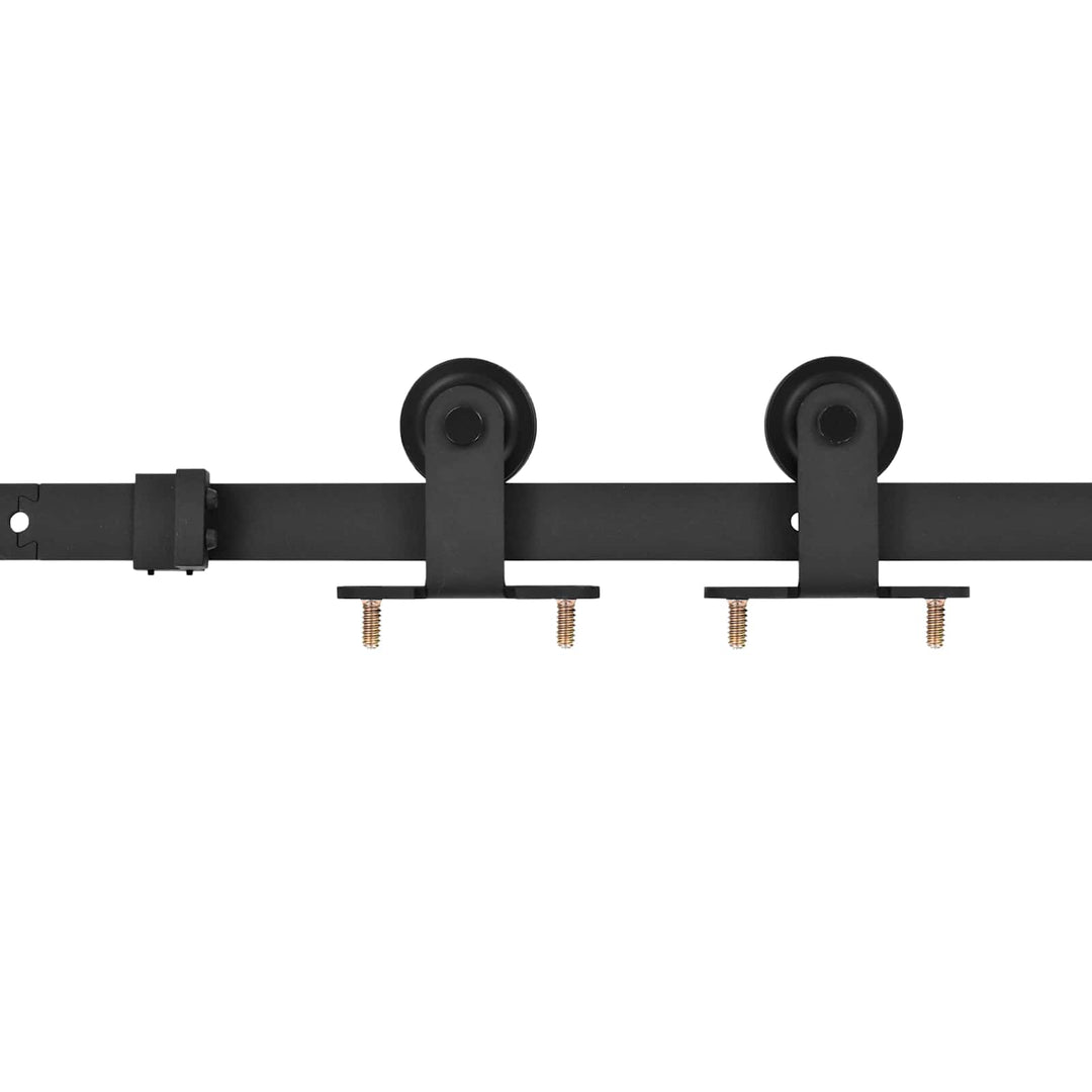 Skydedør Naturfarvet og sort 85 x 210 cm Massivt Fyrretræ