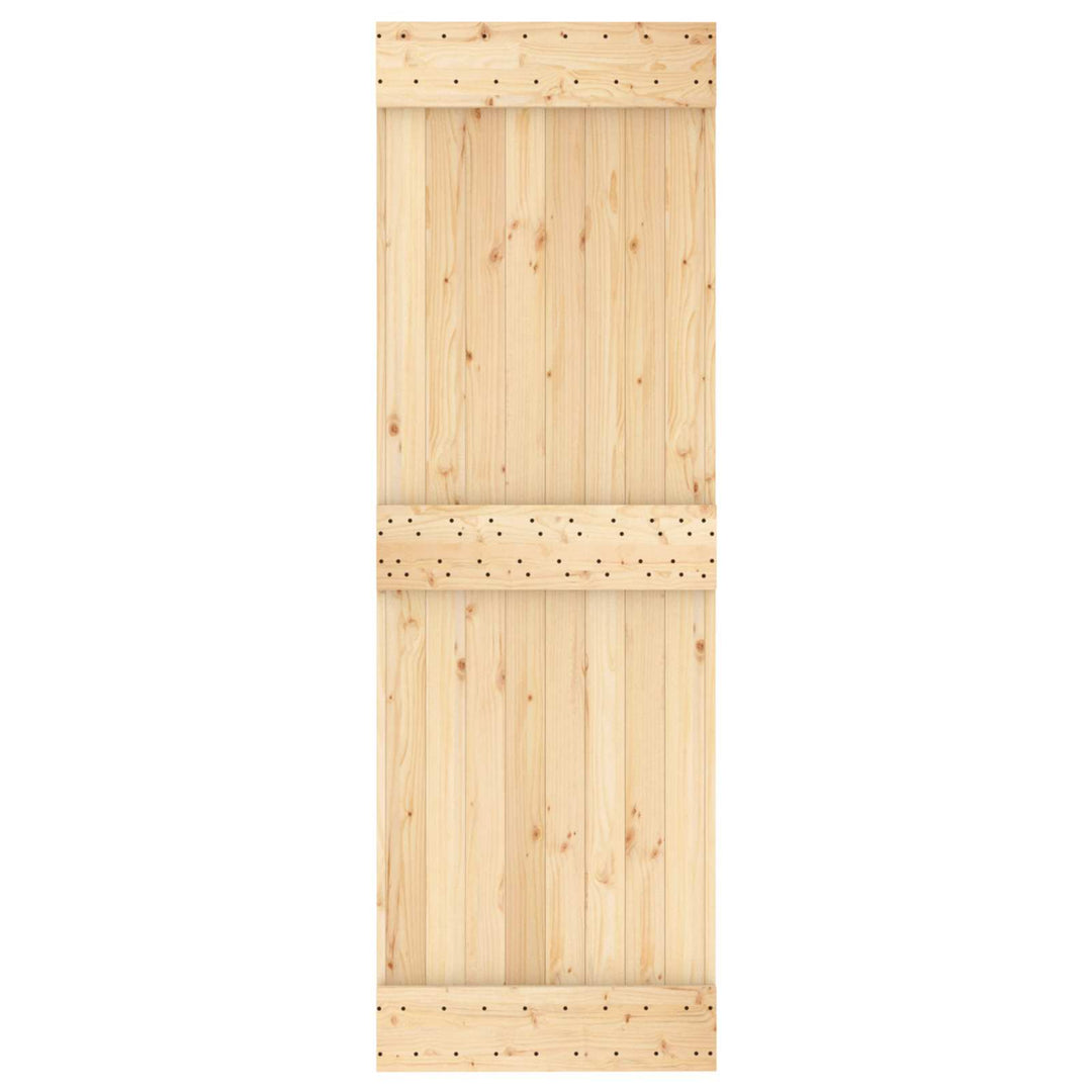 Skydedør 70 x 210 cm Massivt Fyrretræ (Ubehandlet)