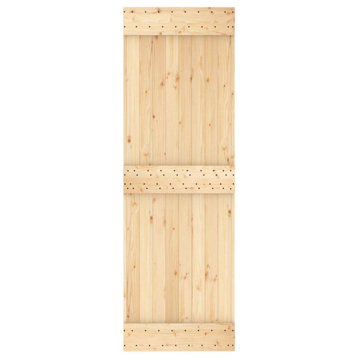 Skydedør Natur og hvid 70 x 210 cm Massivt Fyrretræ