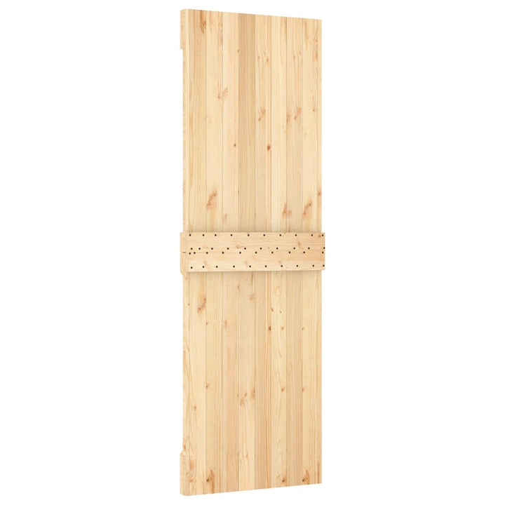 Skydedør Natur og hvid 70 x 210 cm Massivt Fyrretræ