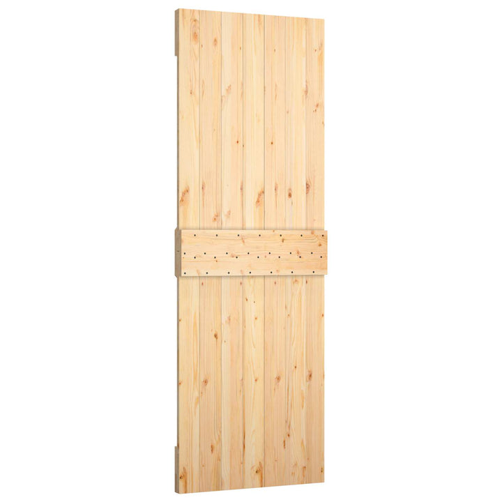 Skydedør Natur og hvid 70 x 210 cm Massivt Fyrretræ