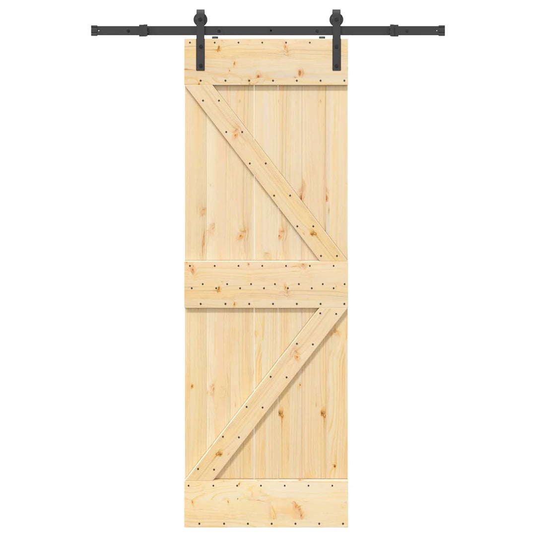 Skydedør NARVIK Naturfarvet og sort 70 x 210 cm (152,5 cm)
